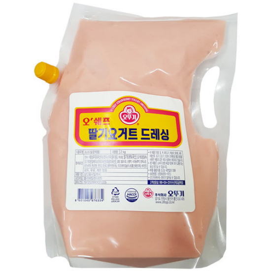 오뚜기 오쉐프 딸기 요거트 드레싱-C 2kg (3개)