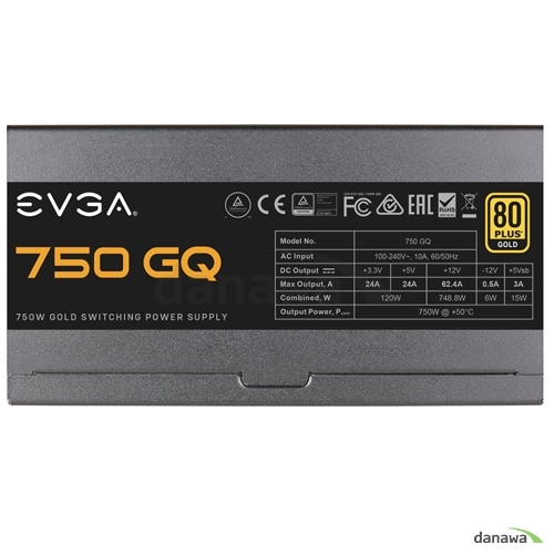 EVGA 750 GQ 80PLUS���