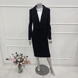 미니멈 MYAAWO2020BK 자켓포함 H라인 원피스_이미지