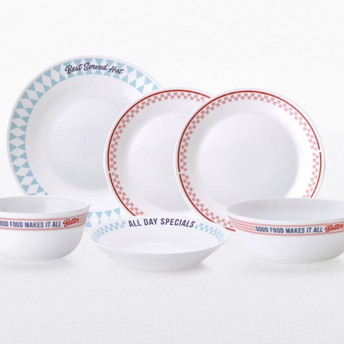 파이렉스 밀크글라스 굿푸드다이너 대접 (6개)_이미지