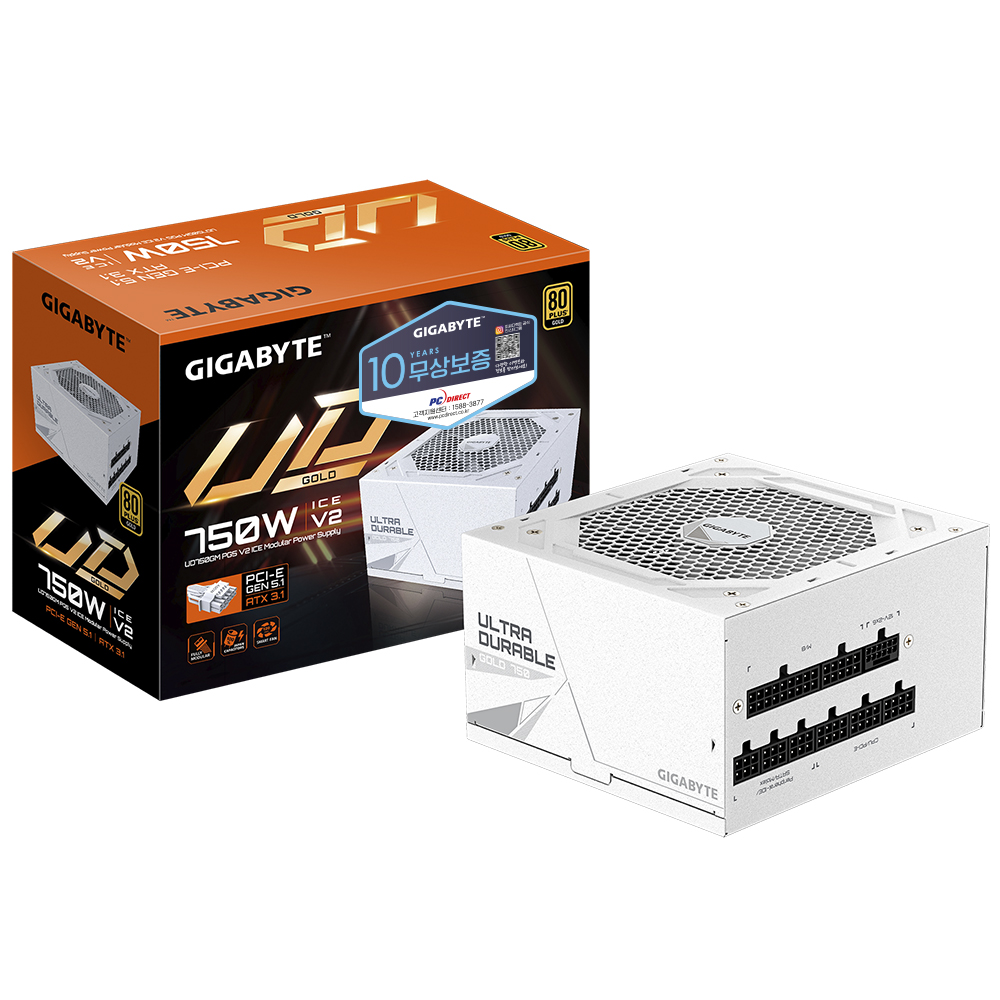 GIGABYTE UD750GM PG5 V2 ICE 80PLUS골드 풀모듈러 ATX3.1 피씨디렉트