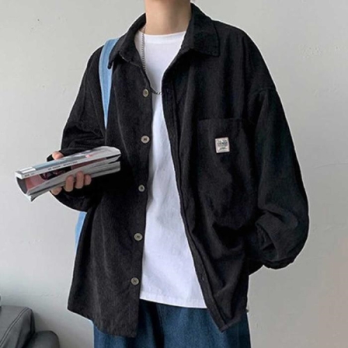 라일리 Rly 남자 오버핏 코듀로이 셔츠 스트릿 캐주얼 골덴 남방 16942506_이미지