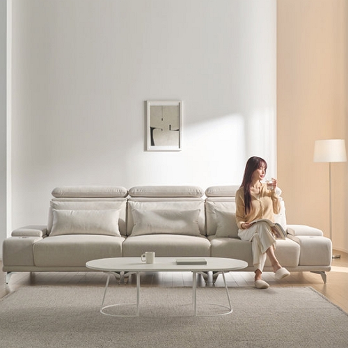 서광퍼니처 세인트블랑 미엘라 모션 슬라이드 아쿠아텍스 패브릭 소파 4인용_이미지