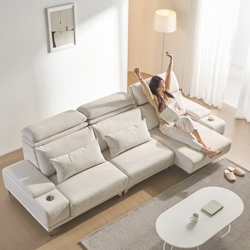 서광퍼니처 세인트블랑 미엘라 모션 슬라이드 아쿠아텍스 패브릭 소파 4인용