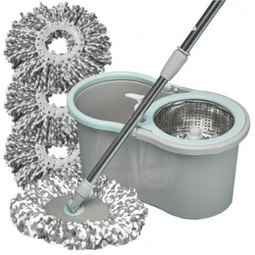 예밀 스텔라 통돌이 회전걸레 본품 + 밀대봉 + 걸레 4개 (1개)