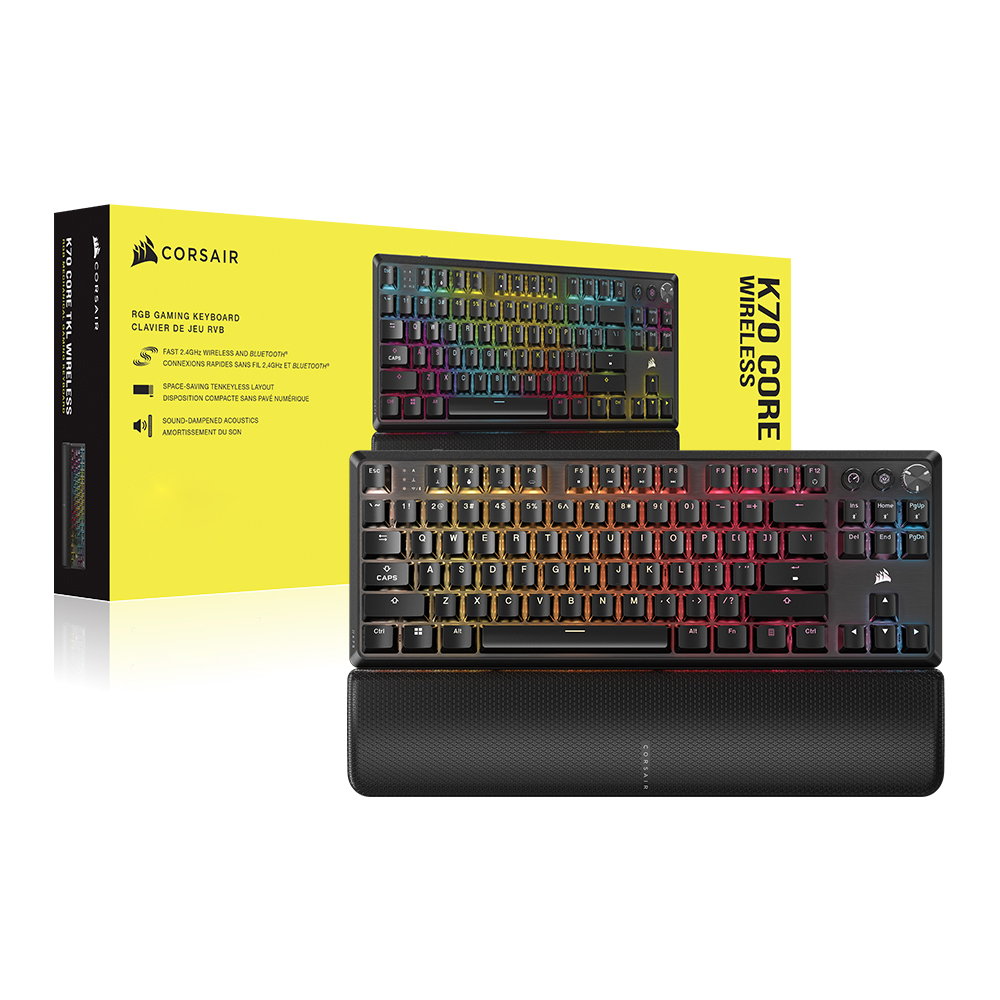 CORSAIR K70 RGB CORE TKL 무선 기계식 (저소음 은축)_이미지