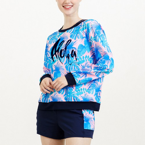 루즈핏 맨투맨 래쉬가드 세트 BEL-W205P