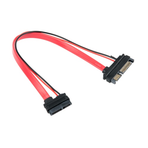 라이트컴 COMS TB385 Slimline SATA(F) to SATA 22핀(M) 케이블 (0.3m)_이미지