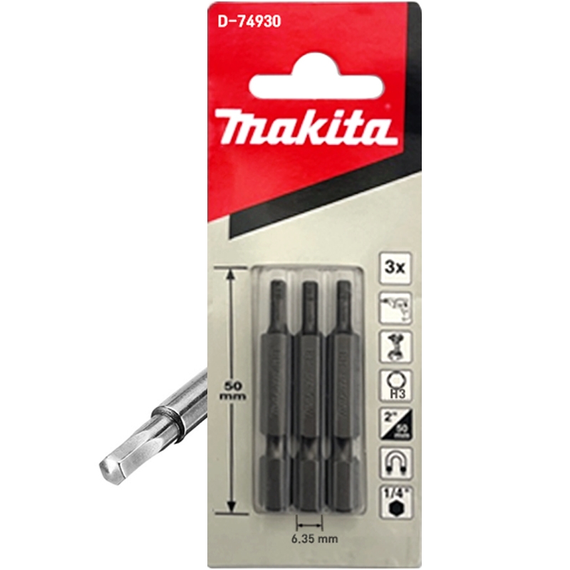마끼다 스크류 비트 H3/50mm D-74930 (3pcs)_이미지