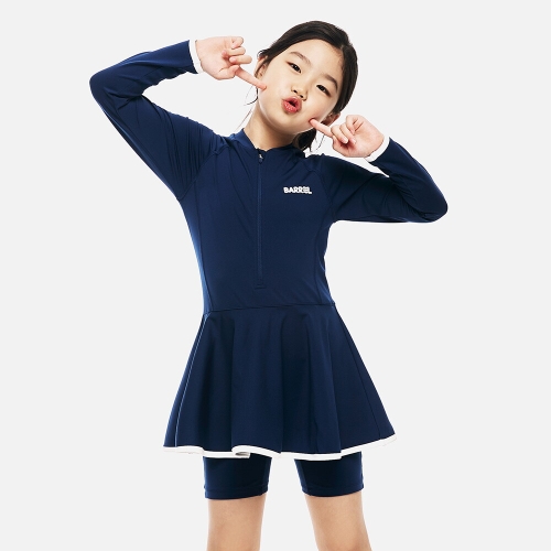 배럴 여아 에센셜 스커트 래쉬슈트 네이비 B6SKWRS302NAV