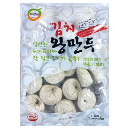 푸르온 김치왕만두 1.4kg이미지입니다. 누르면 해당 게시물로 새창이동합니다.