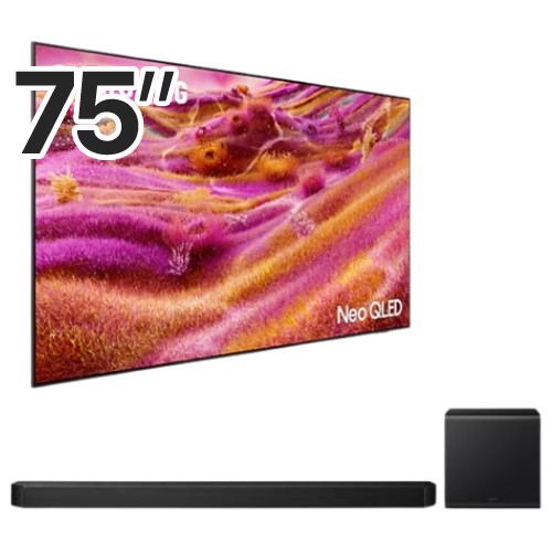 삼성전자 네오QLED KQ75QNF90AFXKR (벽걸이+사운드바, HW-Q800F)