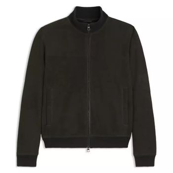 남성 시어링 롱 슬리브 가죽 자켓 그린 146362873