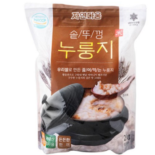 매홍엘앤에프 자연다움 솥뚜껑 누룽지 2kg (3개)_이미지