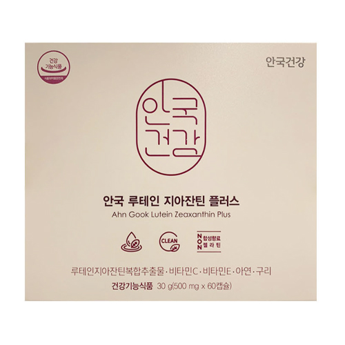  안국건강 안심캡슐 안국 루테인 지아잔틴 플러스 60캡슐 [4개]