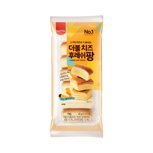 삼립 2가지 치즈로 더 풍미있 더블 치즈 후레쉬팡 7입 7봉_이미지