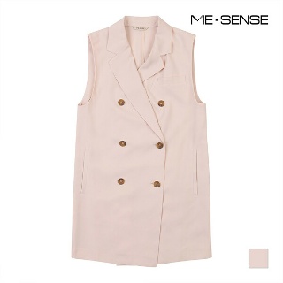미센스 더블버튼 벨티드 롱 베스트 MB14VTM101A_이미지