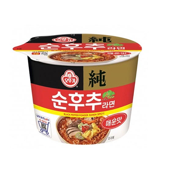 오뚜기 순후추 라면 매운맛 큰컵 105g (3개)