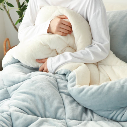 소울메이트 플란넬 극세사 겨울 차렵이불 베개세트