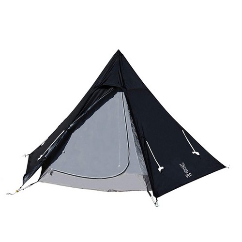 도플갱어아웃도어 DOD 원 폴 텐트 M 블랙 해외구매 (햇 포함)_이미지