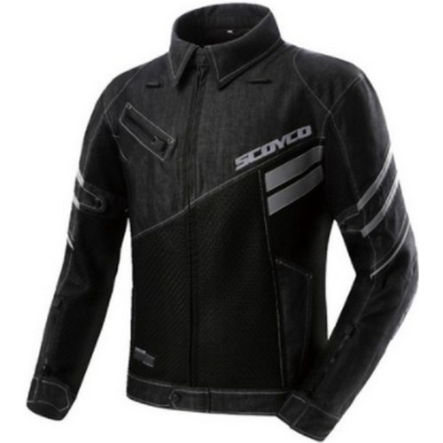 스코이코 JK36C 데님 메쉬 자켓