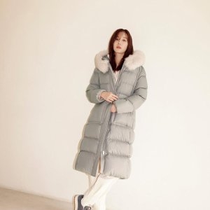  베스띠벨리 퍼후드 벨티드 덕다운 롱 코트 BHHJY2630 BHH2630