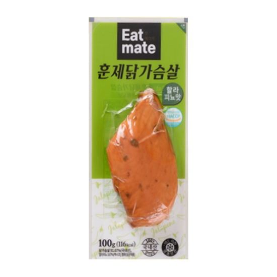 푸드나무 잇메이트 훈제 닭가슴살 할라피뇨맛 100g (15개)_이미지