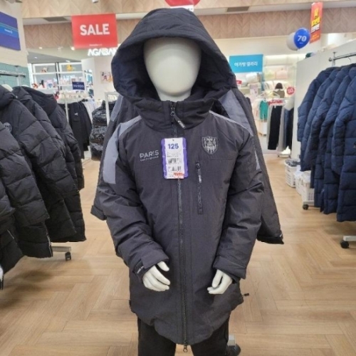 에스핏 주니어 겨울상품 PSG 유니폼 롱 벤치코트 JPSJY711MFJP75-1 145 블랙