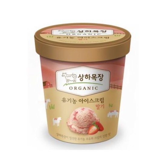 매일유업 상하목장 유기농 아이스크림 딸기 474ml (1개)_이미지