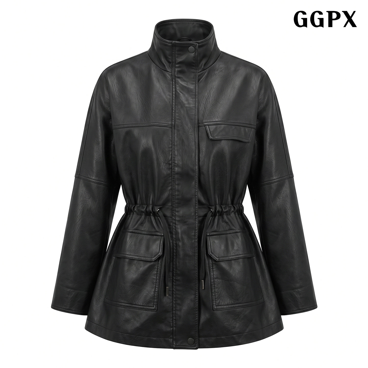 컨템포러리 페이크 레더 스트링 자켓 GQCJK015D