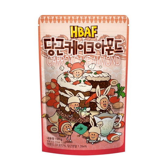 길림양행 HBAF 당근케이크 아몬드 190g (3개)