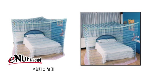  청포도표모기장 침대겸용 사각 모기장 [2~3인용]