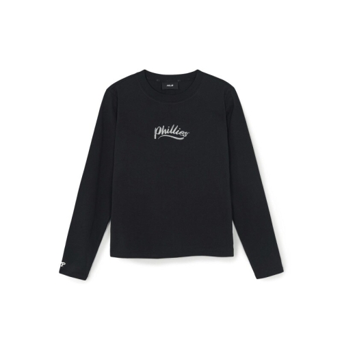 MLB 여성 빈티지 레터 경량 긴팔 티셔츠 3FTSB0561-10BKS_이미지