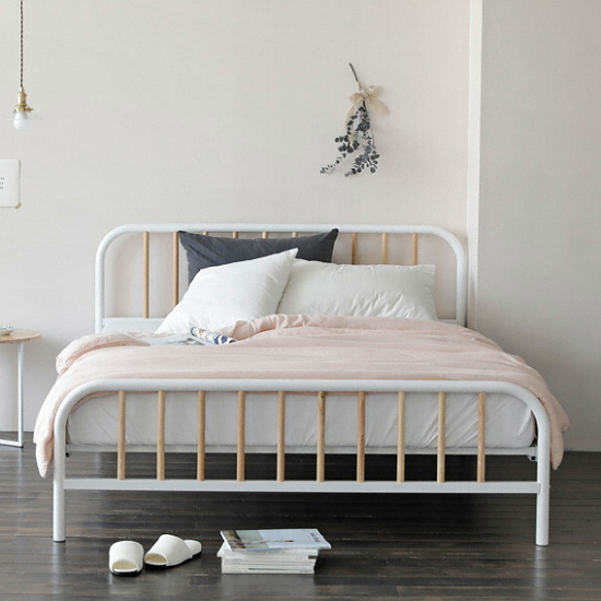 룸앤홈 몽드 철재 침대 SS (본넬스프링)_이미지