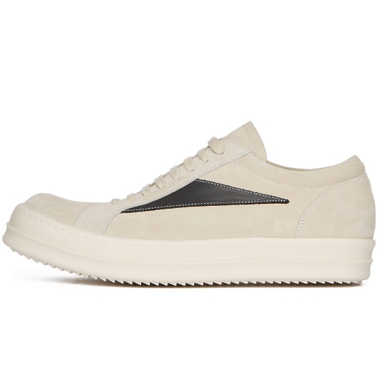 릭오웬스 다크쉐도우 룩소르 스웨이드 빈티지 스니커즈 RU02C7897 LVS LPO (1191, 밀크 화이트+블랙)_이미지