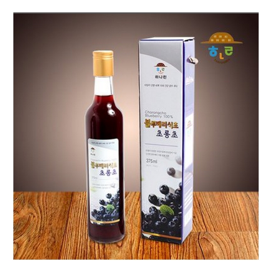 힐링팜영농조합법인 하나린 블루베리식초 초롱초 375ml (2개)