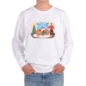 맨투맨 가족 f ly 성탄절 가족화목 따뜻한 커피한잔 WE5BFAA