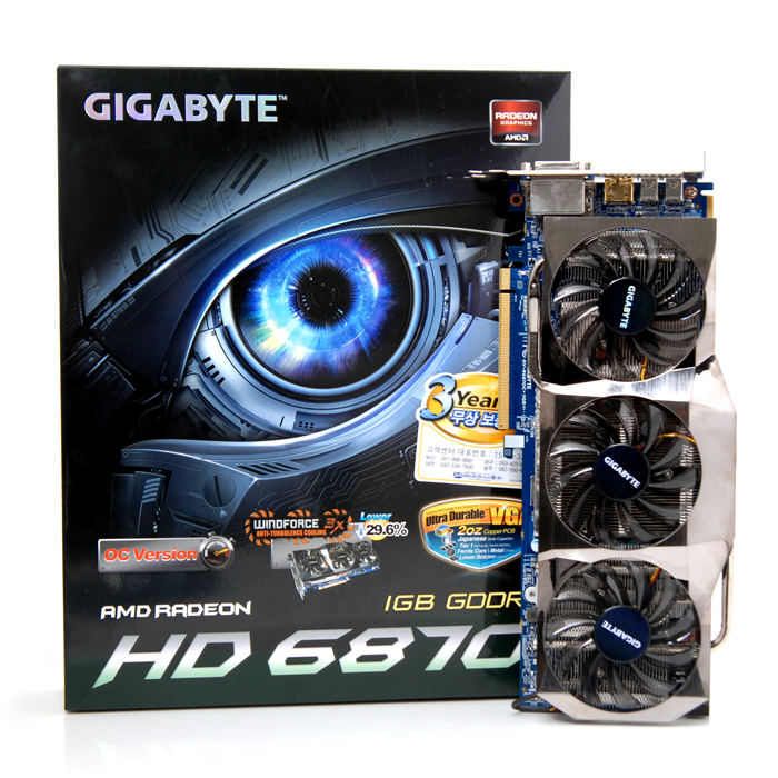 GIGABYTE 라데온 HD 6870 UDV D5 1GB WINDFORCE 3X_이미지