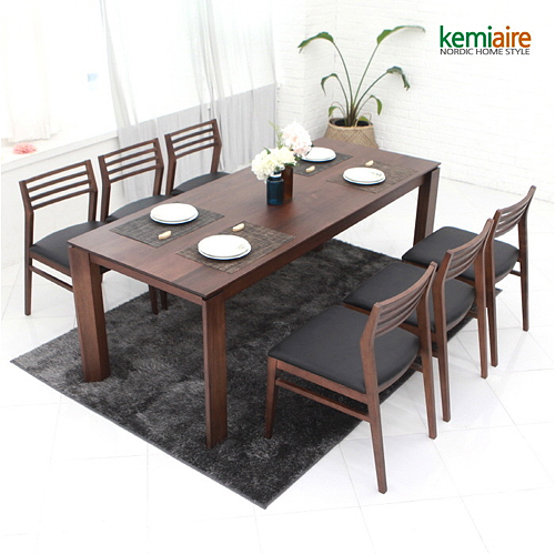 케미에르 콜로닌 원목 식탁 1800 (의자6개)