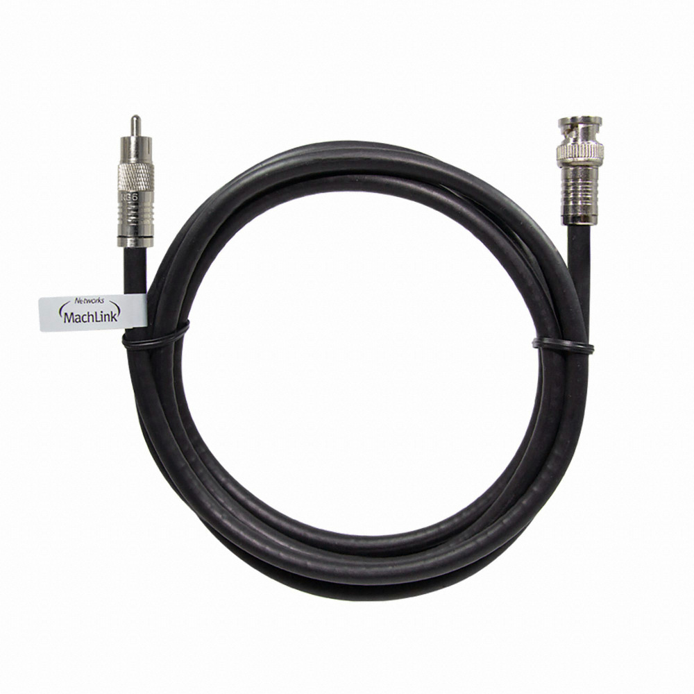 마하링크 RCA to BNC 5C 동축 케이블 고급형 블랙 (MLZ-CB100, 10m)_이미지