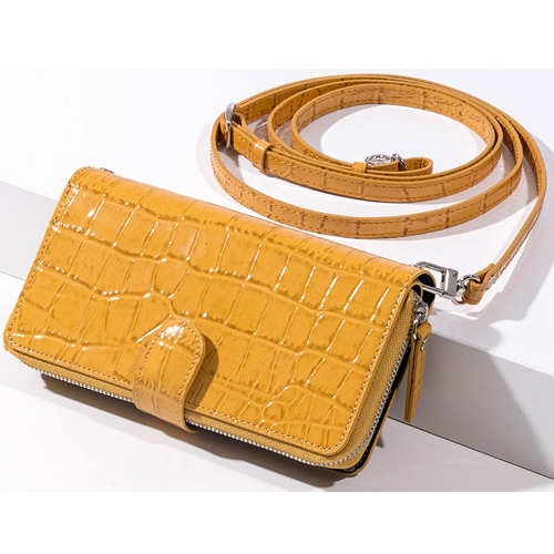 본아띠 갤럭시S22 울트라 헤레스 에나멜 크로커다일 천연소가죽 지갑형 케이스 (+핸드스트랩+긴줄)