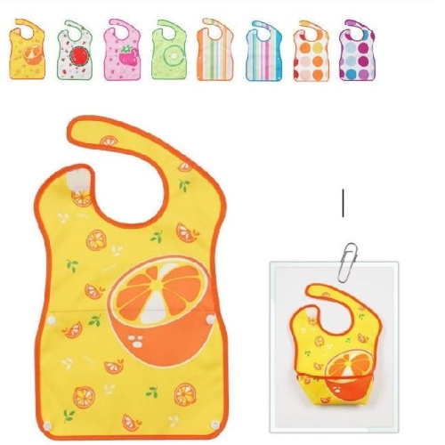 MDO4809 아이 이유식 식사 시간 세탁 쉬운 턱받이 오렌지