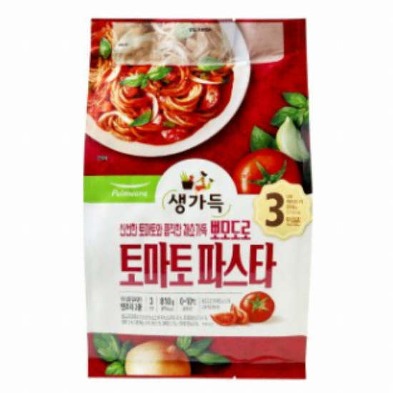 풀무원 생가득 뽀모도로 토마토 파스타 3인분 810g (1개)