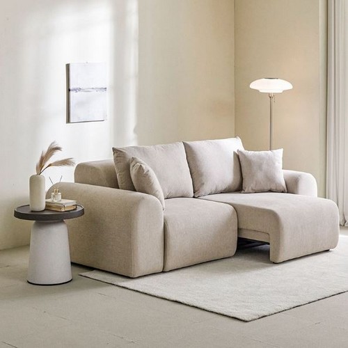 홈앤힐 무디 카우치 무빙 모션 슬라이딩 패브릭 소파 3인용