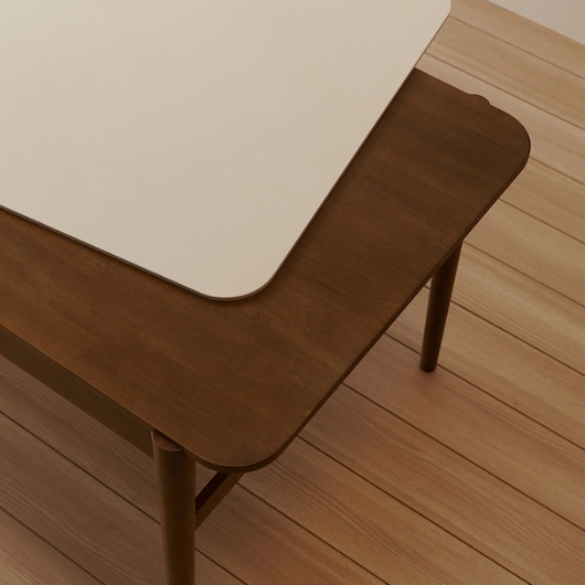 모모드 에이미 원목 포세린 세라믹 식탁 1800 (벤치1개)_이미지