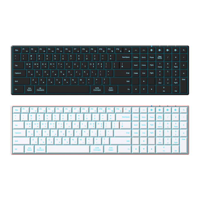 앱코 TOS200 LED 블루투스 키보드 (로즈골드)_이미지