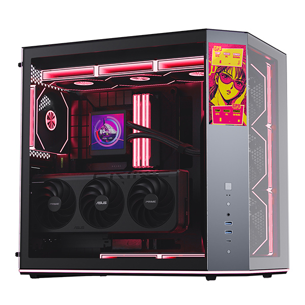 앱코 UD51L 엑시드 LCD 강화유리 ARGB BTF (블랙)_이미지
