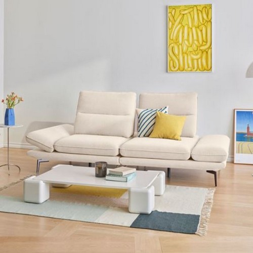 에싸 레미 스윙기능 리브 패브릭 소파 3인용