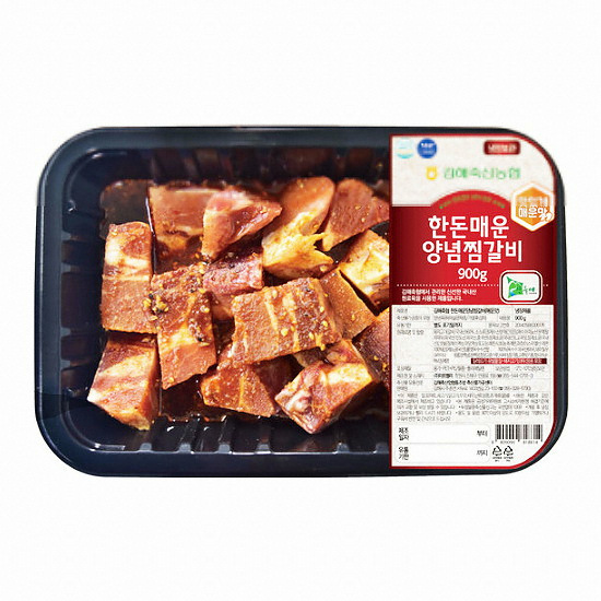 김해축협 산들에 한돈매운양념찜갈비 900g (3개)