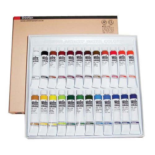 신한화구 전문가용 수채화물감 7.5ml (24색)_이미지